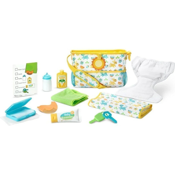 Melissa & Doug Mine to Love Travel Time Play Set with Diaper Bag Doll Accessorie - Picture 3 of 12